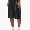 Shorts sportivi in pelle