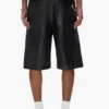 Shorts sportivi in pelle
