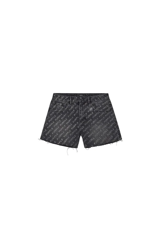 Shorts tagliati con logo bling