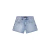 Shorts tagliati con logo bling