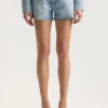 Shorts tagliati con logo bling