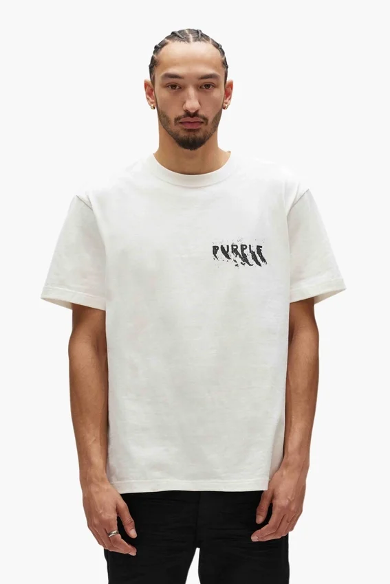 T-shirt con logo dipinto