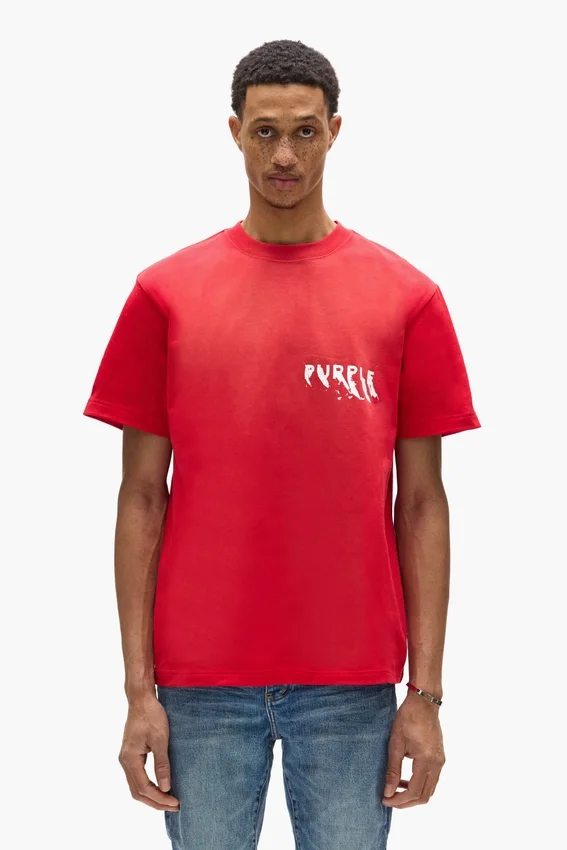 T-shirt con logo dipinto