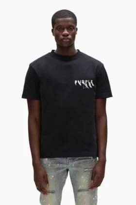 T-shirt con logo dipinto