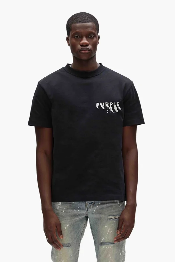 T-shirt con logo dipinto