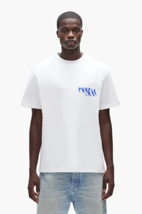 T-shirt con logo dipinto