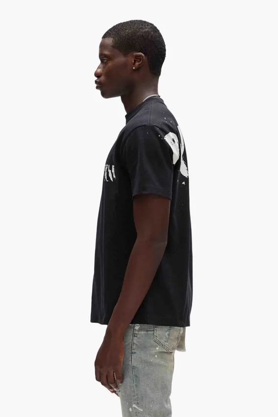 T-shirt con logo dipinto