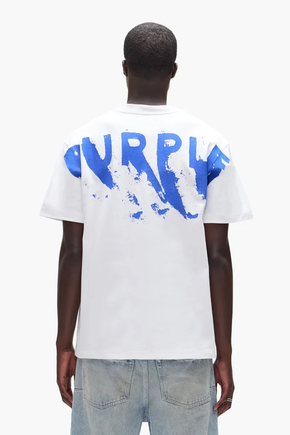 T-shirt con logo dipinto