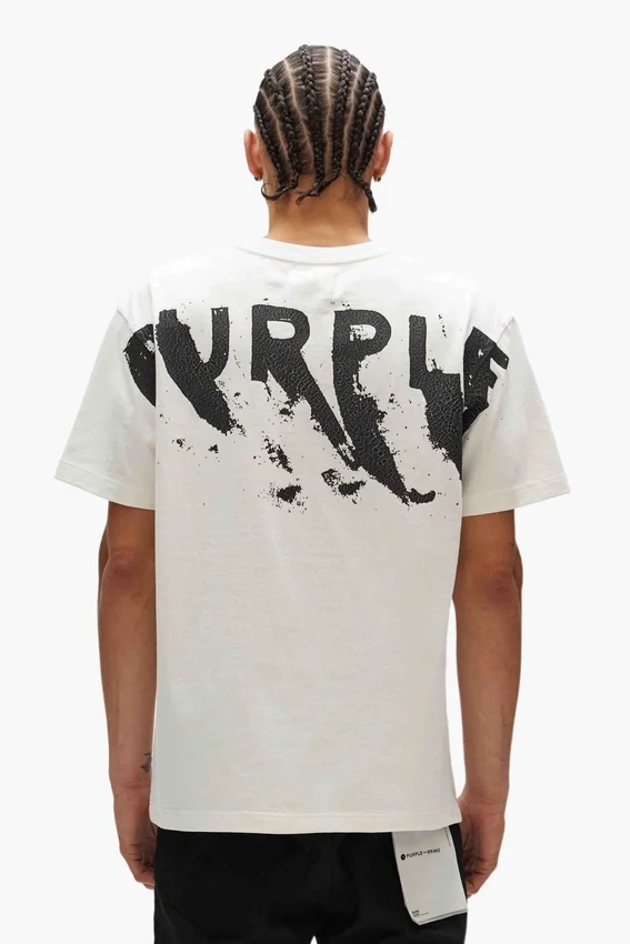 T-shirt con logo dipinto