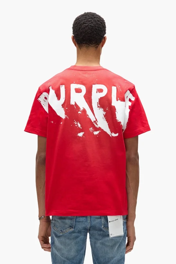 T-shirt con logo dipinto