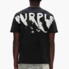 T-shirt con logo dipinto