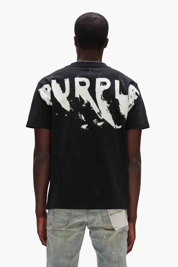 T-shirt con logo dipinto