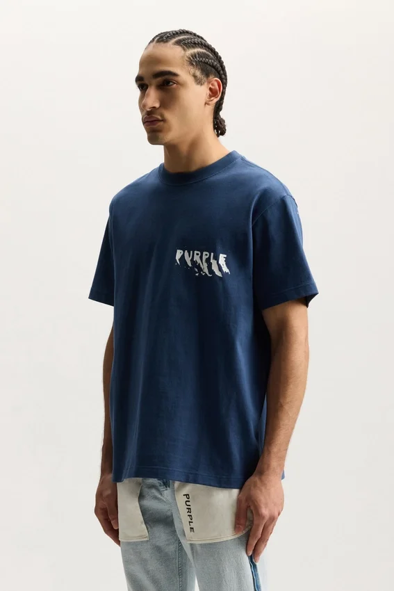T-shirt con logo dipinto
