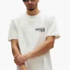 T-shirt con logo dipinto