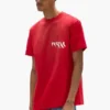 T-shirt con logo dipinto
