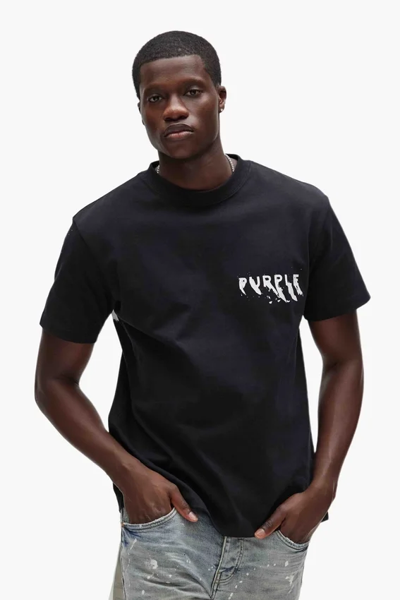 T-shirt con logo dipinto