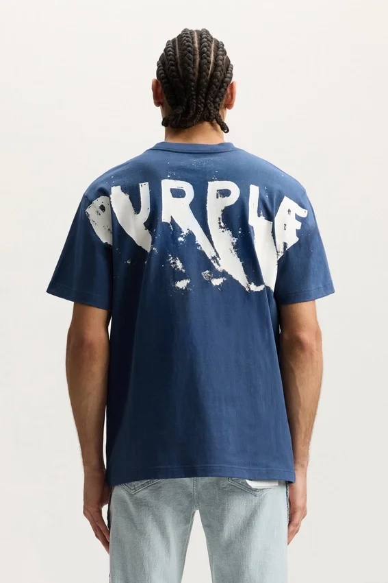 T-shirt con logo dipinto
