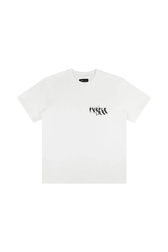 T-shirt con logo dipinto