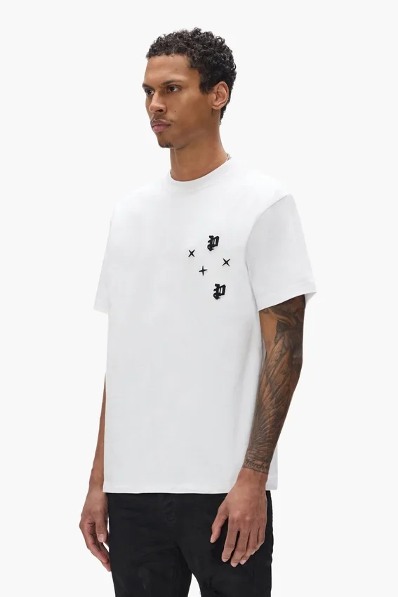 T-shirt con monogramma a stella