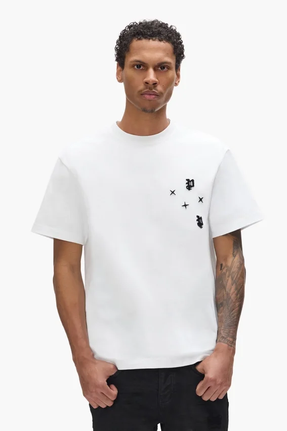 T-shirt con monogramma a stella