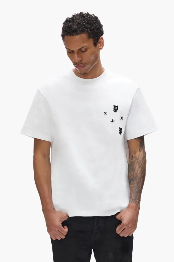 T-shirt con monogramma a stella