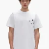 T-shirt con monogramma in perline