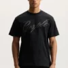 T-shirt Crystal Slanted Script