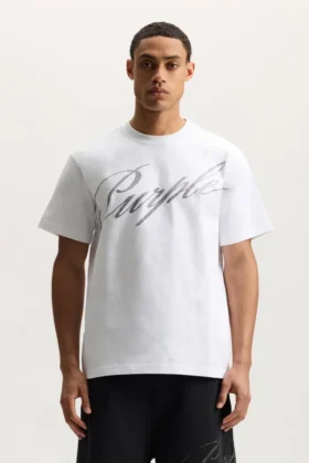 T-shirt Crystal Slanted Script