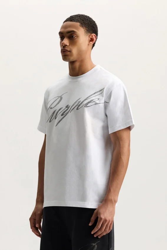 T-shirt Crystal Slanted Script