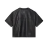 T-shirt in pelle e rete
