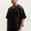 T-shirt in pelle e rete