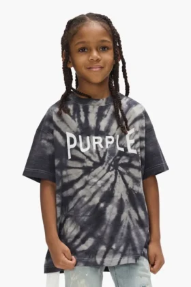T-shirt per bambini con tre loghi in stile tie-dye